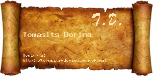 Tomasits Dorina névjegykártya