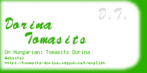 dorina tomasits business card